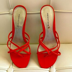 Predictions strappy orange mules.Only tried on, slight smudge on inner sole. 7.5